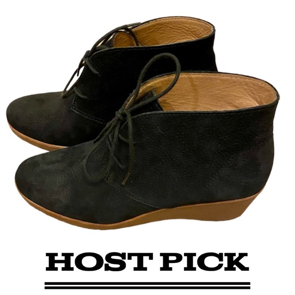 Lucky Brand Shoes - 🎉🍀 LUCKY BRAND Junes suede wedge booties